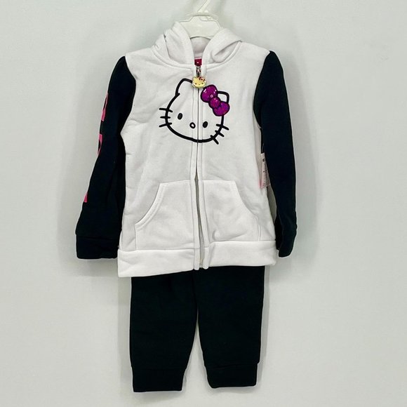 Girls E-Play Brands Hello Kitty Active Set in Black & White, Size 4T
